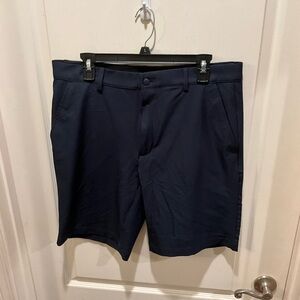 Greg Norman Collection Dark Blue Flat Front Shorts